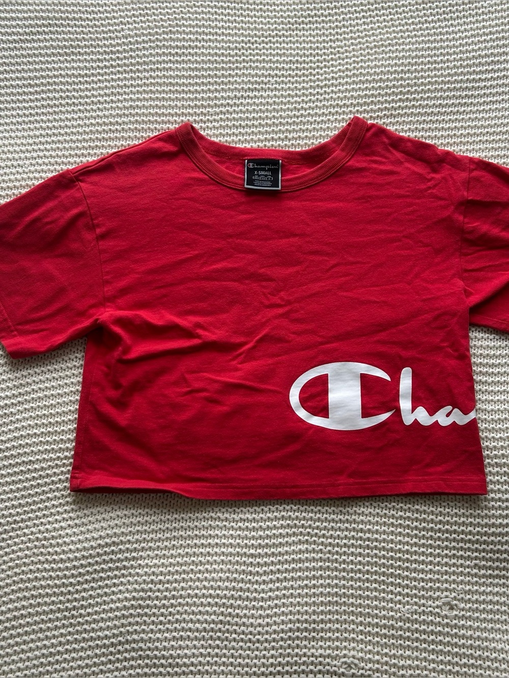 Champion Red XS Red Tshirt Cropped